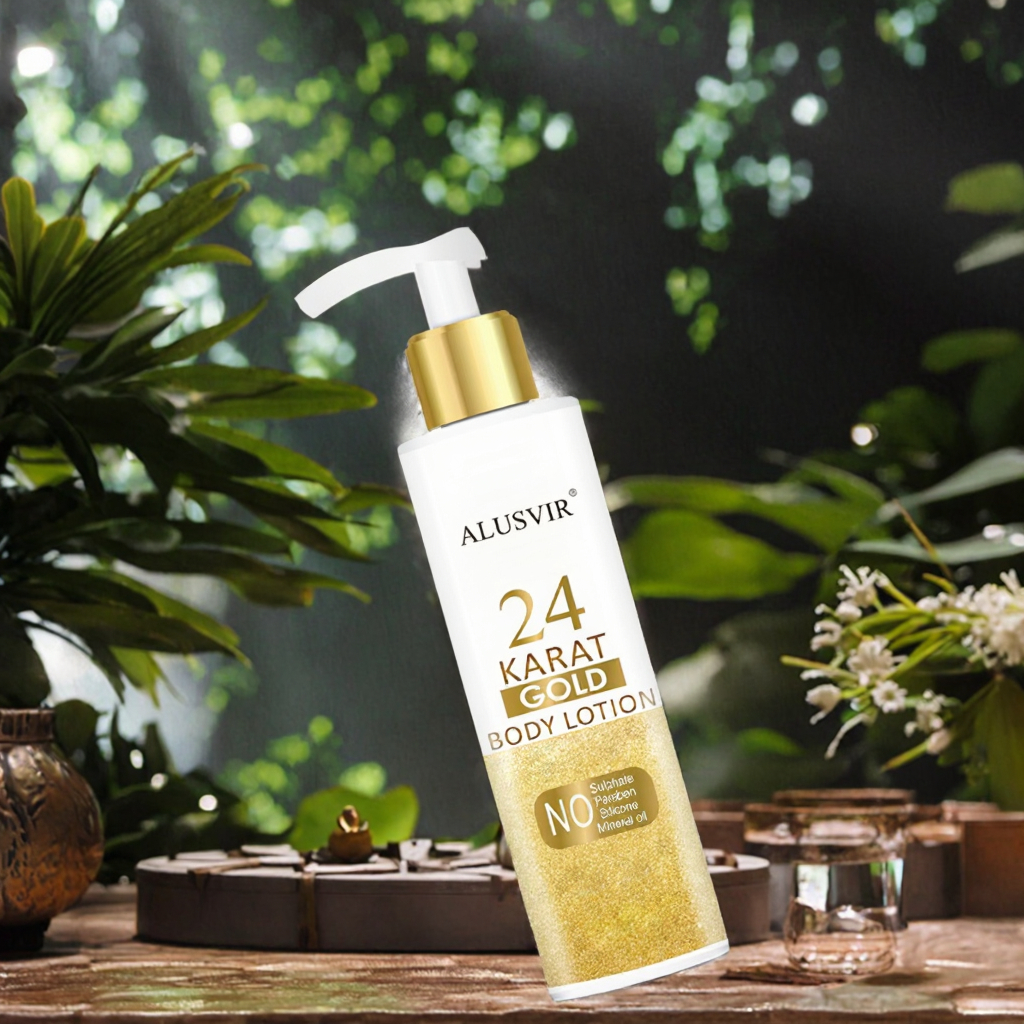 Private Label 24K Gold Body Lotion Natural Anti Aging Moisturizing Whitening Body Care Products Cream Lotion Manufacturer