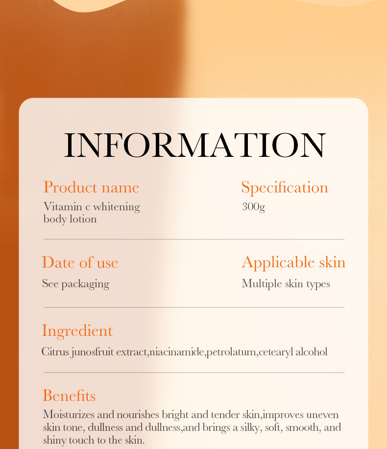 2025 News Product VC Collagen VE Body Lotion Brightening Moisturizing Skin Care Body Lotion Genuine Wholesale Price