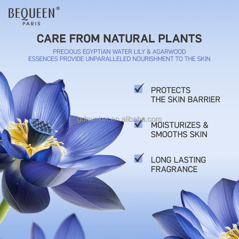 BEQUEEN Blue Lotus Brighten Moisturizer Nourish Repair Reduce Dryness Long Lasting Fragrance Luxury Body Lotion