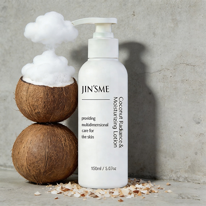 Hypoallergenic Body Lotion Cold-Pressed Coconut Oil Hyaluronic Acid Provides Lightweight Moisture Natural Brightening Soothing