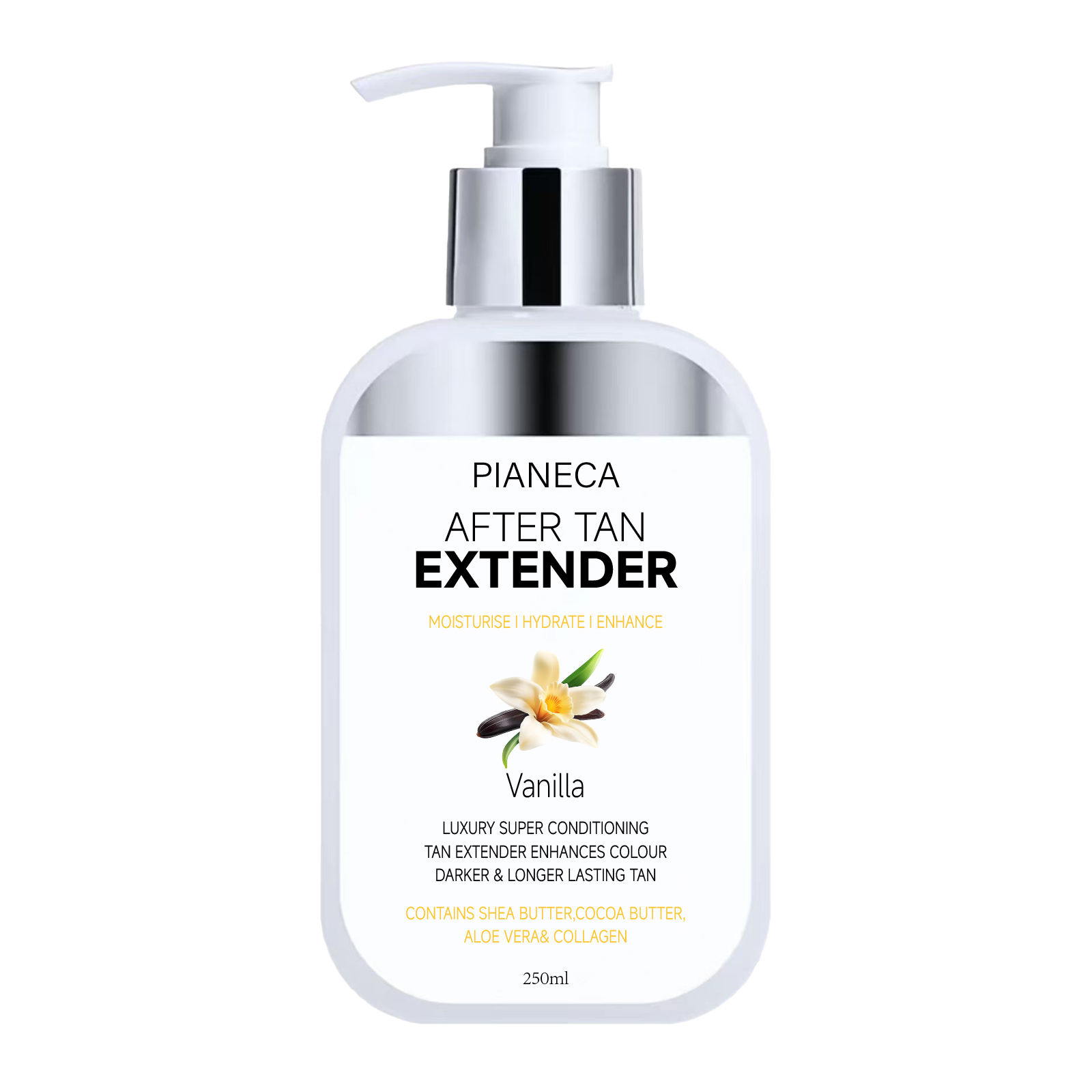 Private Label Sunbed Body After Sun Lotion Extender Moisturizer For Sunburn Relief Tan Cream Fruity Scent 250ml