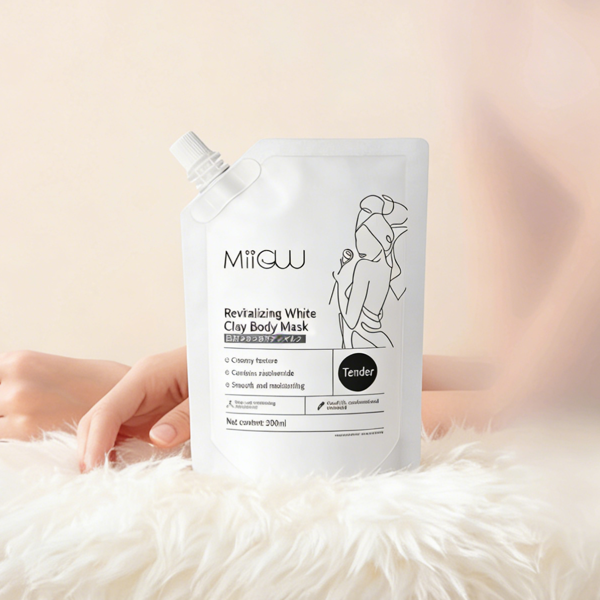 Body Lotion Full-Body Hydration Moisturizing Summer Cream Women Exfoliating Spout Pouch 300ml Custom-Made OEM
