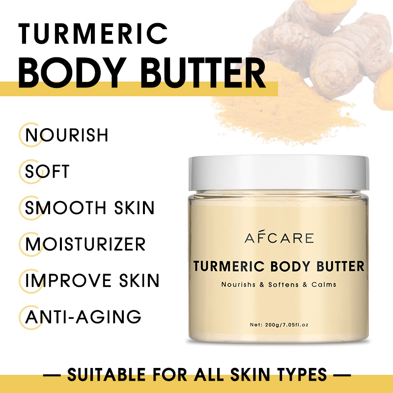 Private Label Pure Natural Whipped Butter Organic Bulk Turmeric Body Butter Lotion