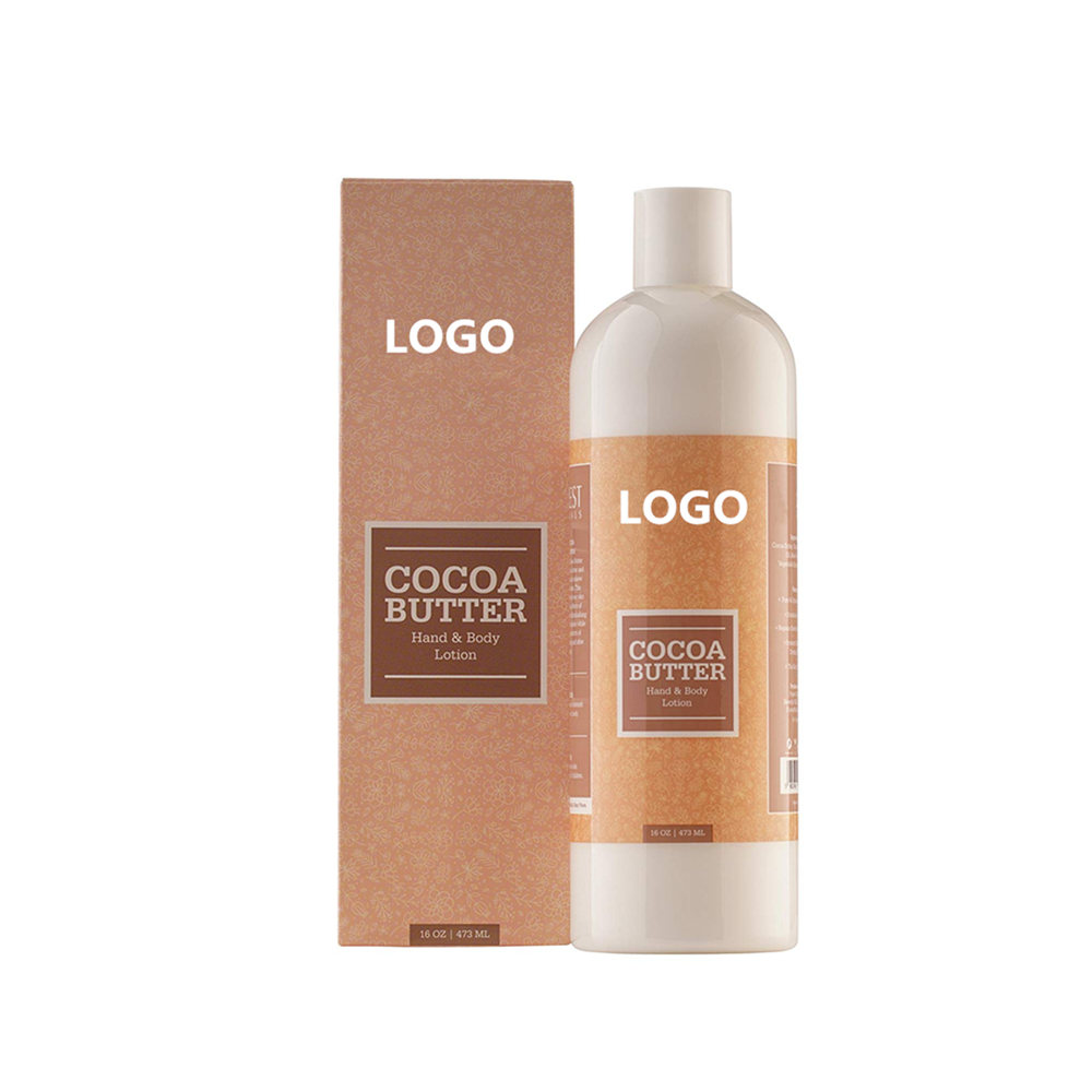 Private Label Skin Whitening Lightening Organic Cocoa Butter Body Lotion for Sensitive Skin