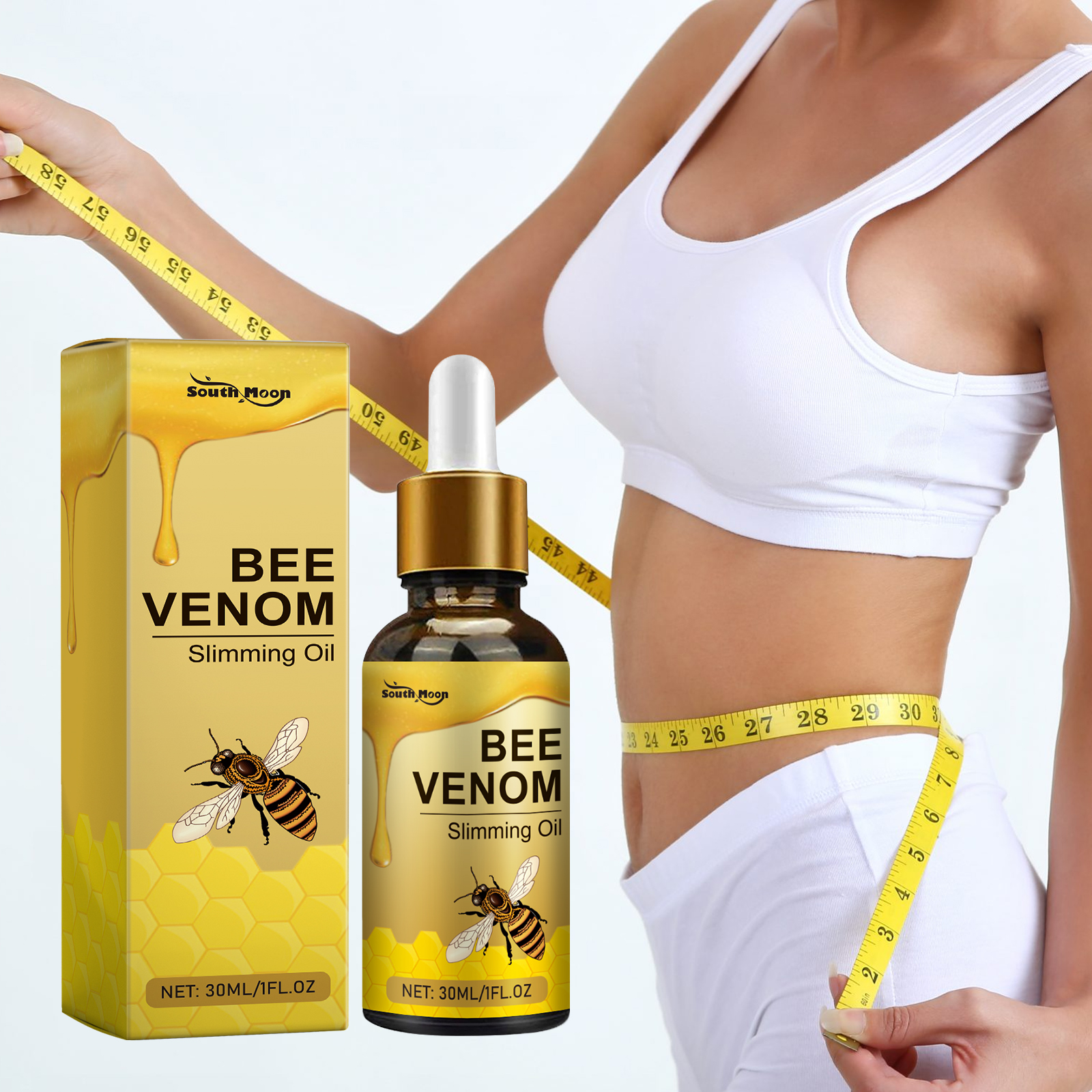Firming Contouring Bee Venom Body Oil Body Shaping Firming Slimming Effect Support Bee Venom Slimming Body Shaping Essential Oil
