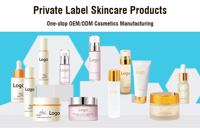 Cosmetics skincare factory banner