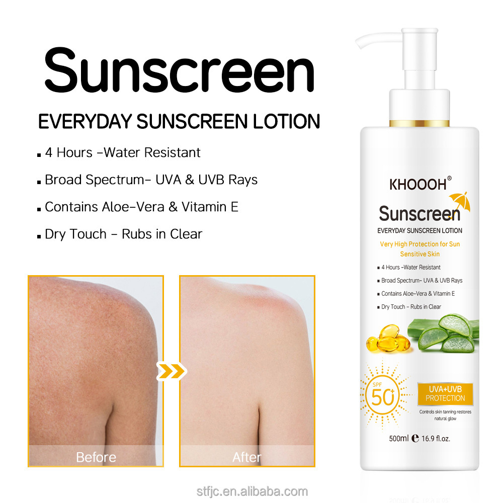 Aloe Vera Sunscreen Body Lotion - Moisturizing, Whitening, Reduces Chicken Skin &amp; Prevents Dry Cracks