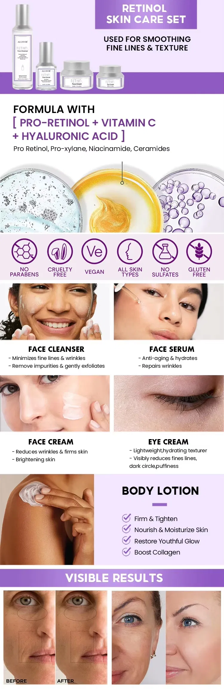 Collagen Skin Anti Aging Firming Whitening Body Lotion Moisturizer Info