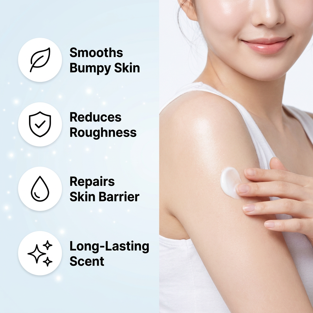 OEM 14-Day AHA Hyaluronic Acid Smoothing Body Lotion 10% Complex For Rough Bumpy Skin 250ml Deep Exfoliation Private Label