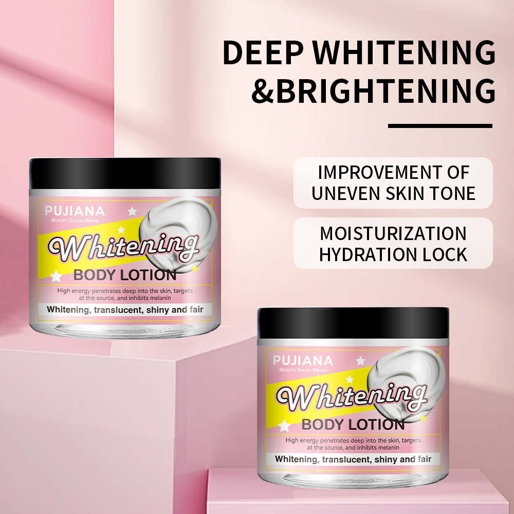 PUJIANA Dendrobium Nobile &amp; Aloe Vera Whitening Body Lotion, Deep Brightening &amp; Long-Lasting Moisturizing Cream for Dry Skin