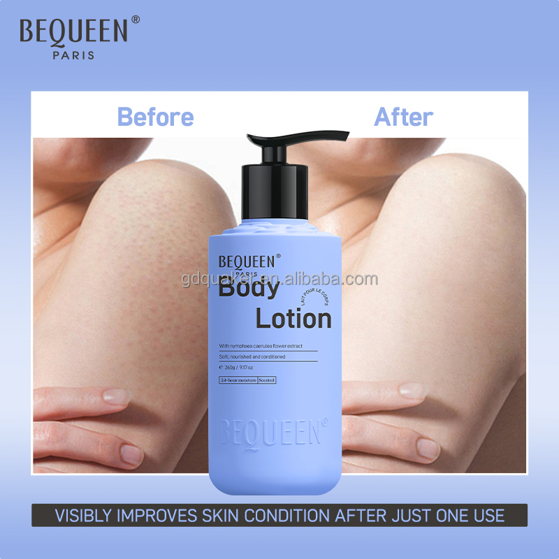 BEQUEEN Blue Lotus Brighten Moisturizer Nourish Repair Reduce Dryness Long Lasting Fragrance Luxury Body Lotion