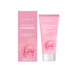 Hot Private Label SPF 50 Vitamin C Sunscreen Lotion Organic Vegan Body Cream Mineral Brightening Skin Care for Sunburn