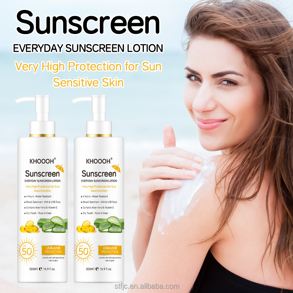 Aloe Vera Sunscreen Body Lotion - Moisturizing, Whitening, Reduces Chicken Skin &amp; Prevents Dry Cracks