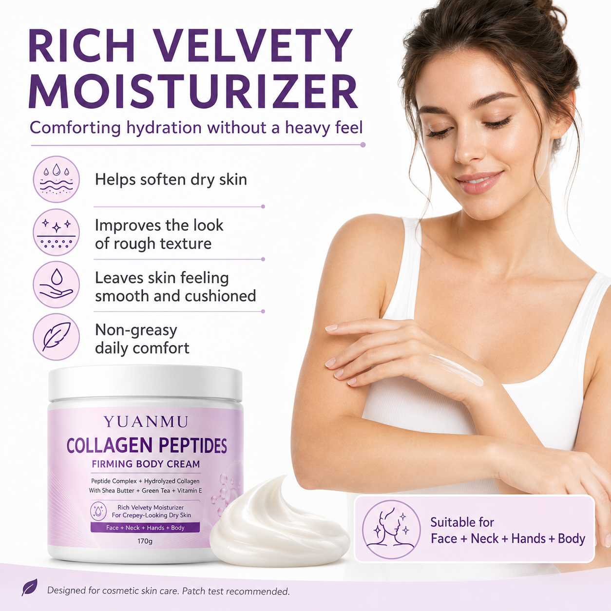 Wholesale Organic Fresh Firming Brightening Anti Wrinkle Hydrating Lightening Moisturizing Collagen Peptides Body Cream