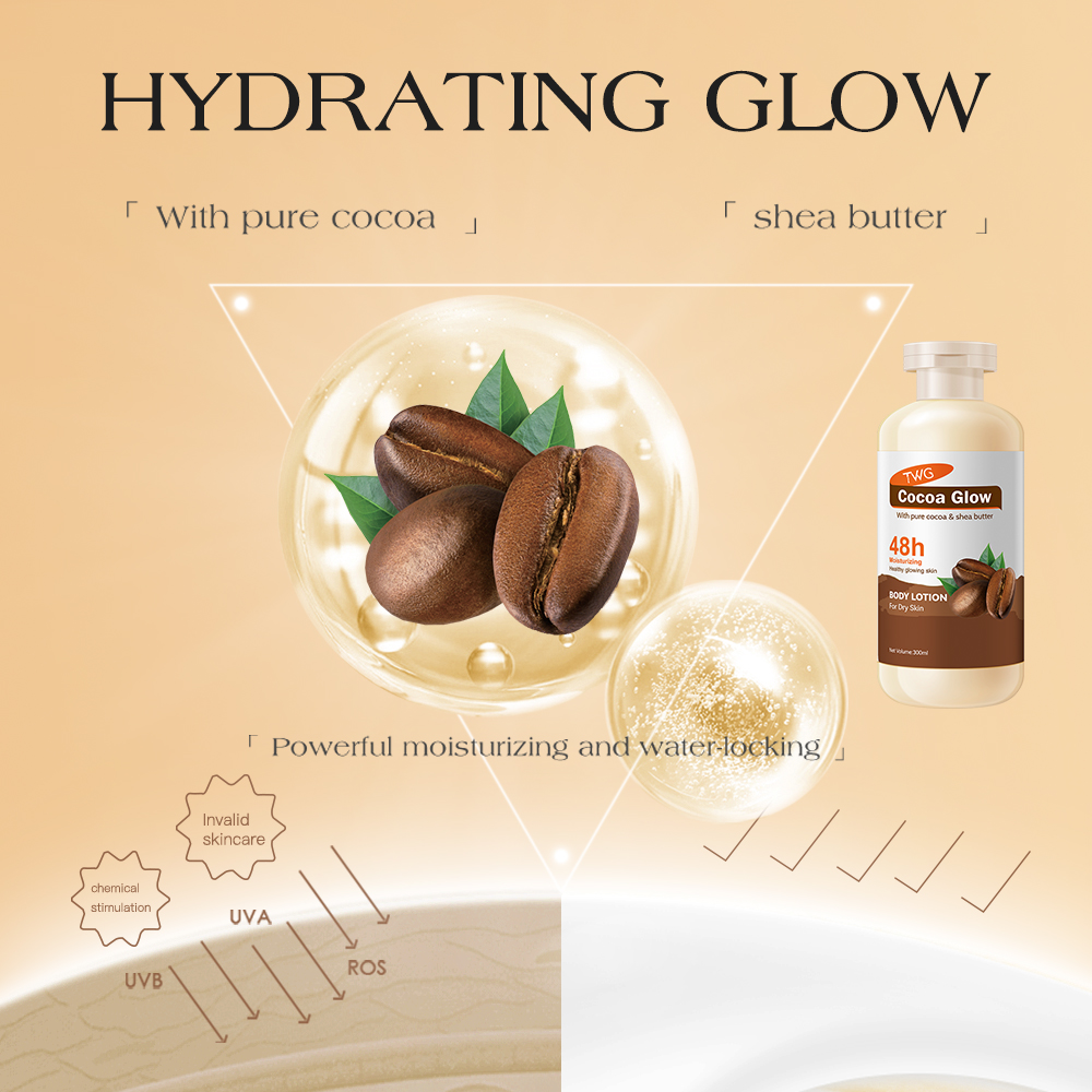 TWG Wholesale Deep Nourishing Cocoa Body Lotion 300ml Cocoa Shea Butter Body Lotion Moisturising Cocoa Butter Cream for Dry Skin