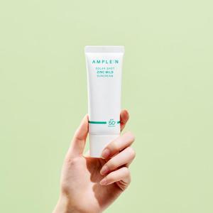 Ampoule Solar Shot Zinc Mild Collagen Paraben-Free Sunscreen Lotion SPF 50 Vegan Aloe Mineral Chemical 40ml Korean Face Body