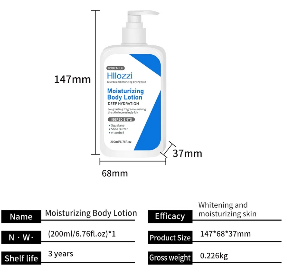 Clear Texture Makeup Cream Lotion 200ml Vitamin C Lightening Body Butter Lotion Moisturizer Vitamin C Bleaching Whitening Body Lotion for Black Skin