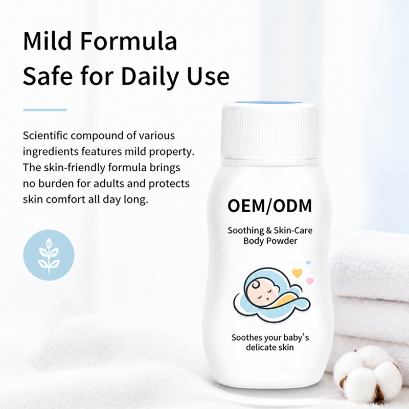 50g 2-in-1 Body Talcum Powder With Shea Butter Moisturizer For Babies-Private Label Gentle Sensitive Skin
