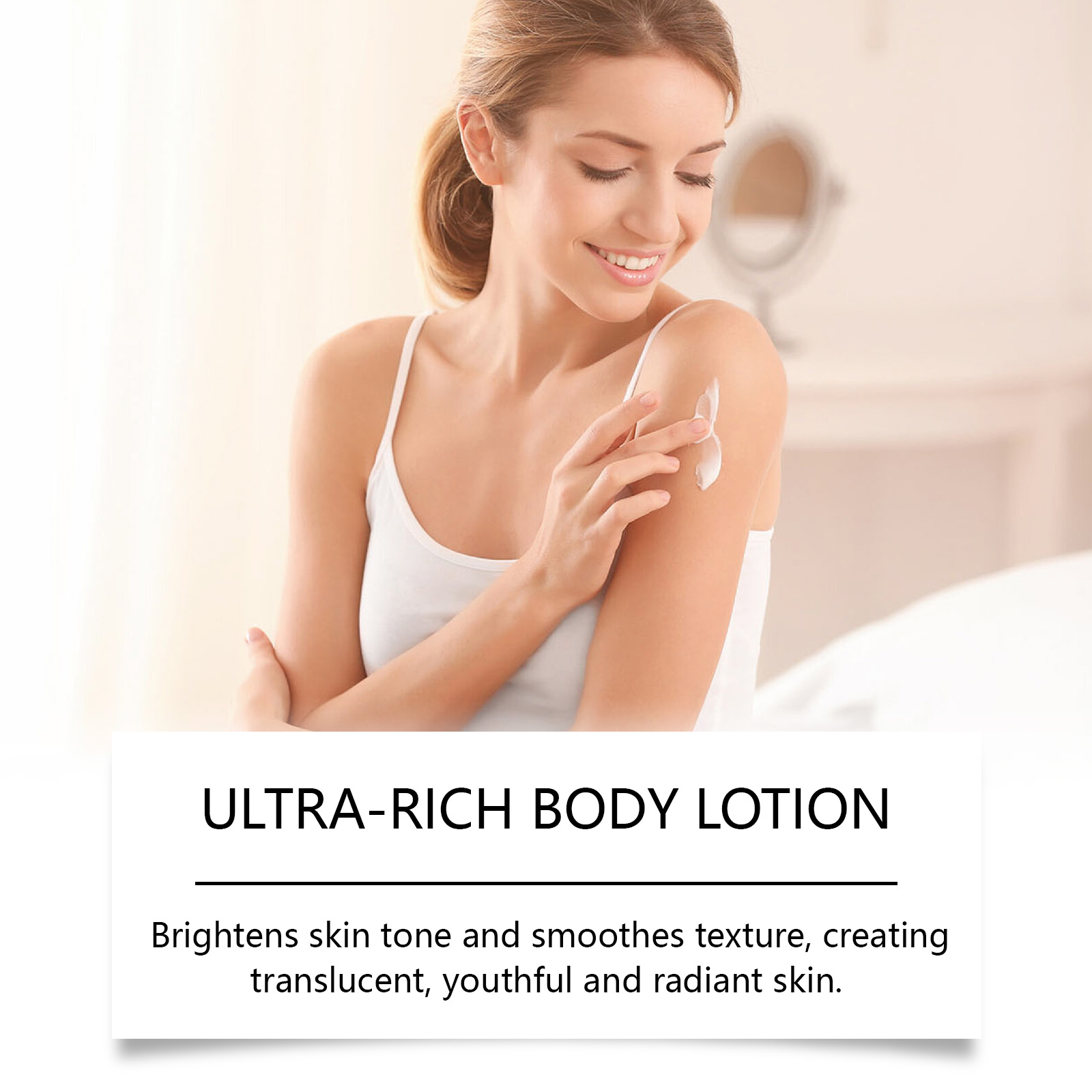Shea Butter Body Lotion 100ml OEM Private Label Vegan 5% Shea Hydrate Barrier Glow Whitening Non-Sticky Fresh Scent All Skin