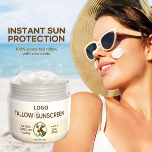 XM Custom Logo Tallow Sunscreen OEM ODM High Quality 100% Grass-fed Tallow With Zinc Oxide Sunblock Factory Customized