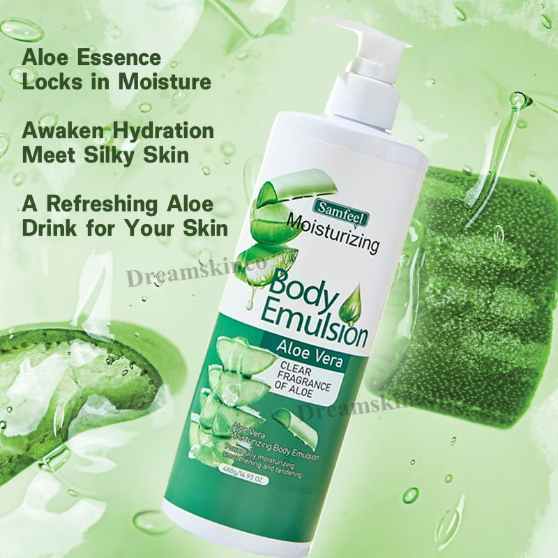 Wholesale 480ml Moisturizing Body Lotion Whitening Brightening Lightening Essential Niacinamide Moisture Nourishing Aloe Vera