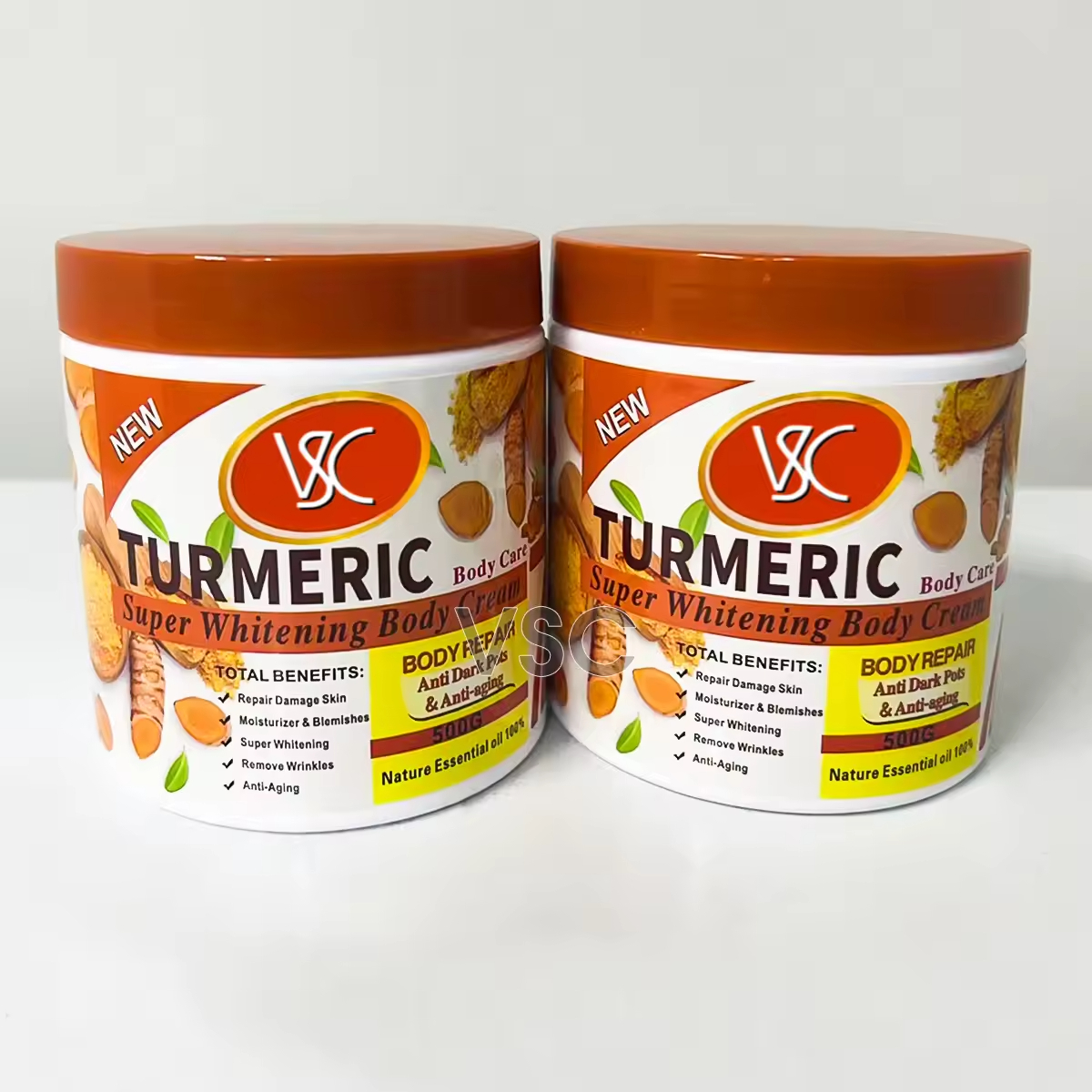 Wholesale OEM Turmeric Body Lotion 7 Days Super Whitening Anti-Aging Wrinkle Removing Exfoliating Fresh Fragrance Evening Use