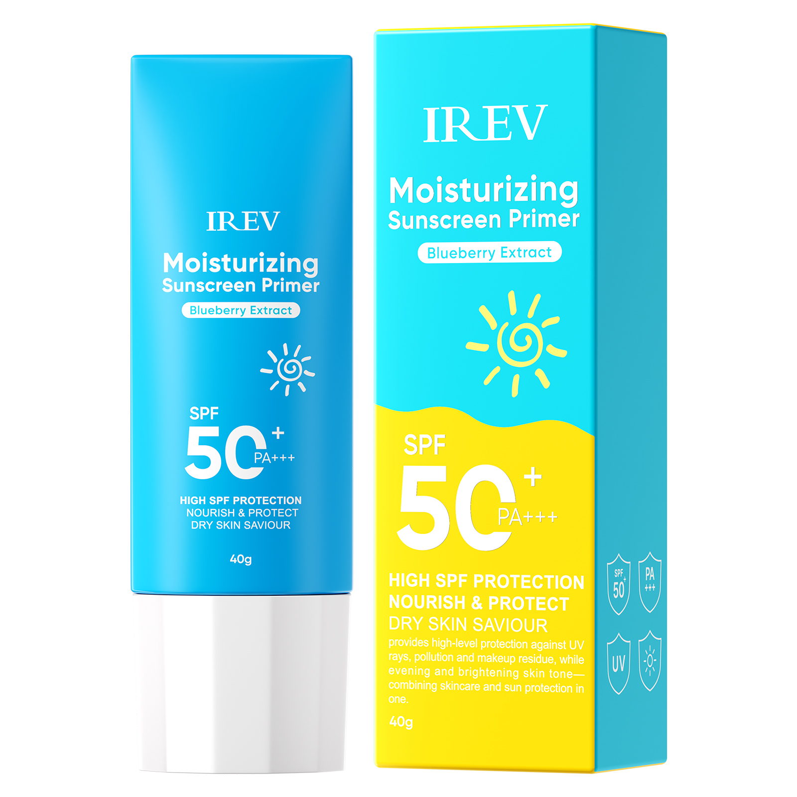 Private Label Daily SPF 50 Sunscreen Face Body Lotion Broad Spectrum Moisturizing Sunscreen with Blueberry
