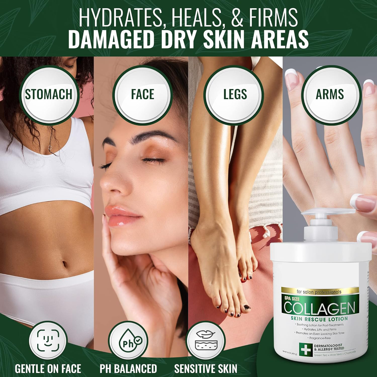 High Demand Best Organic Cruelty-Free Retinol &amp; Collagen Vegan Herbal Silicone-Free Body Lotion with Vitamin C for Dry Skin
