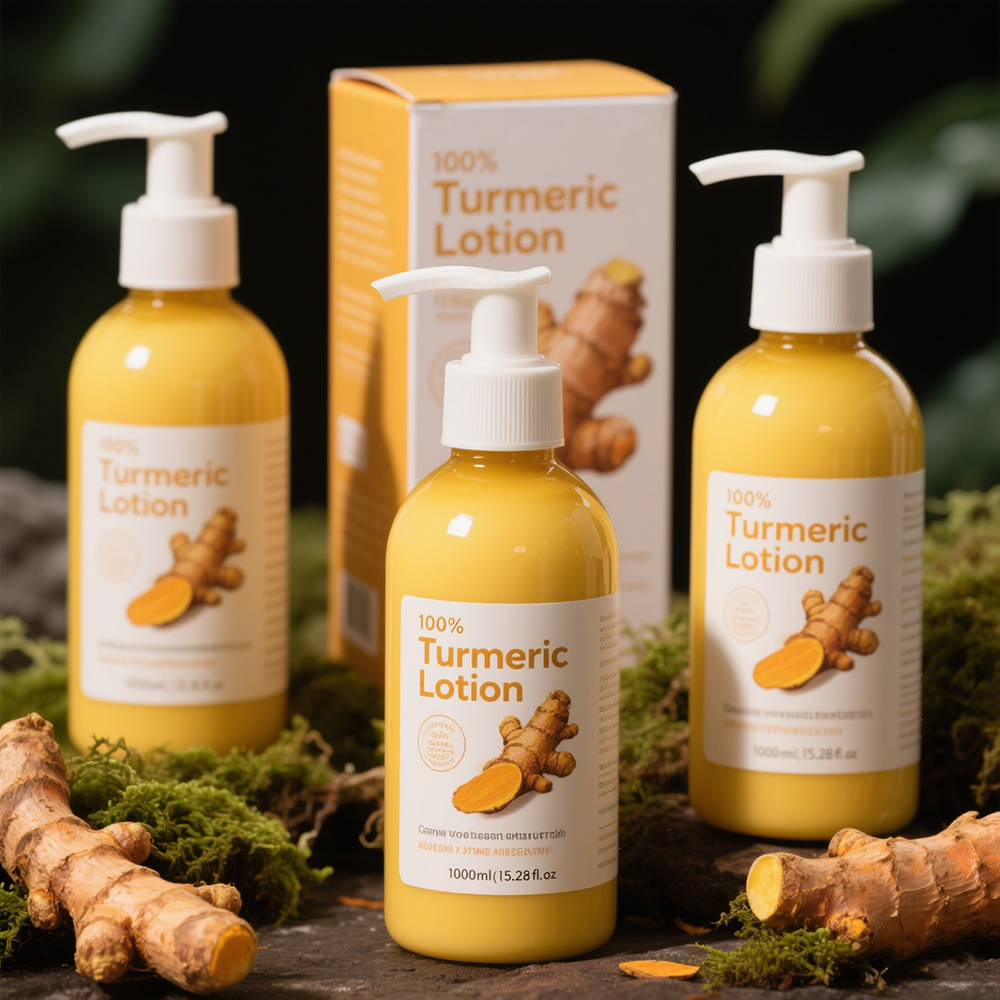 Private Label Brightening Body Lotion Aloe Vera Turmeric Hyaluronic Acid 24 Hours Moisturizing Whitening Cream