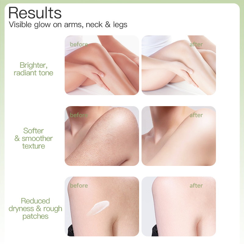 Radiance Boost Brightening Hydrating Skin Smoothing Moisture Lock Daily Body Care Luminous Silky Dual Tube Body Essence Lotion