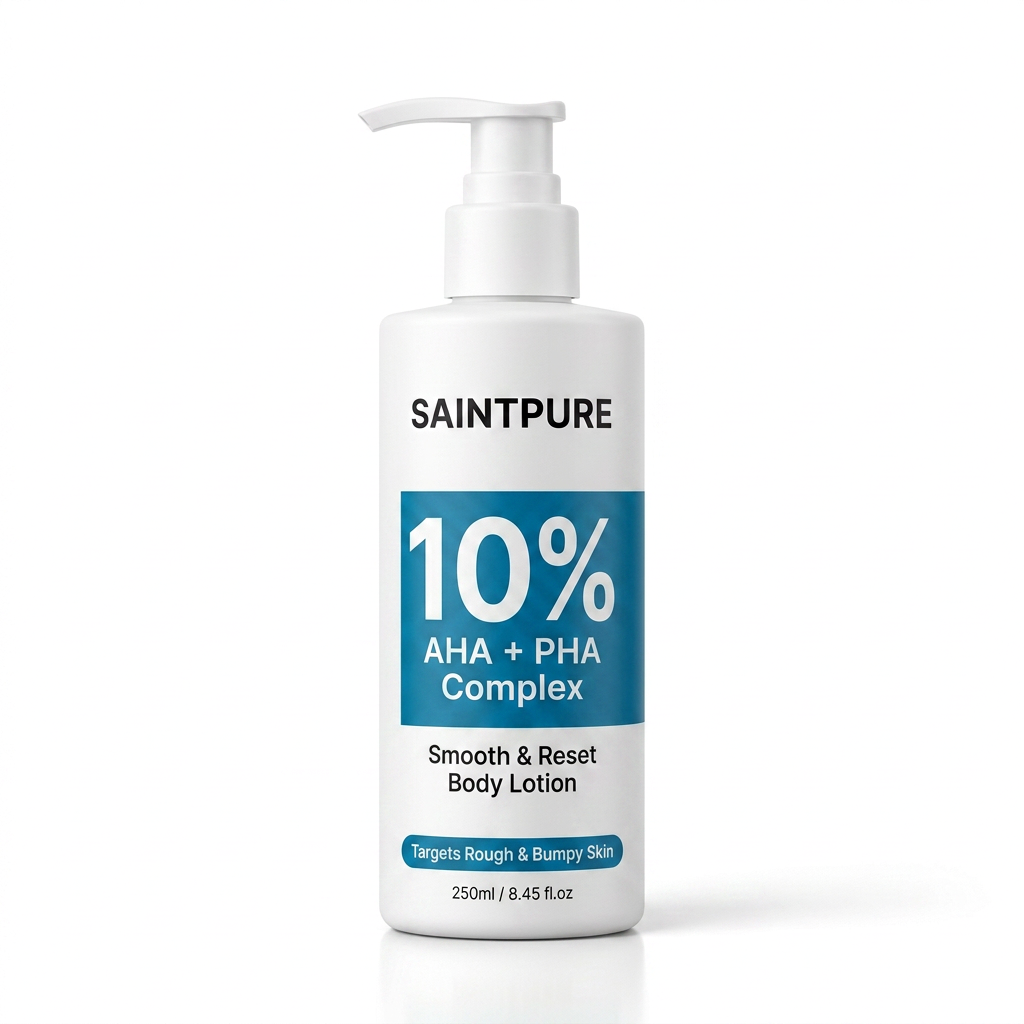 OEM 14-Day AHA Hyaluronic Acid Smoothing Body Lotion 10% Complex For Rough Bumpy Skin 250ml Deep Exfoliation Private Label