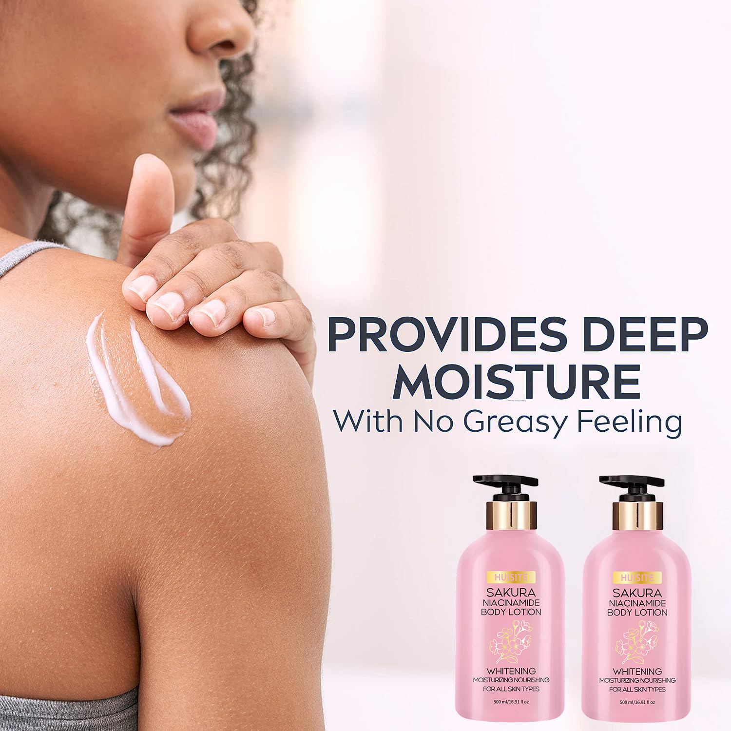 Custom Logo 500Ml Cherry Blossom Body Lotion Long Last Fragrance Moisturizing Body Whitening Cream For Skin Care