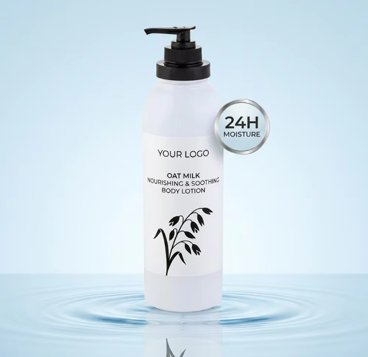 Oat Milk Lightening Vitamin C Nourishes Soothes Daily Moisturizing Lotion for Dry Sensitive Skin. Customizable Body Lotion