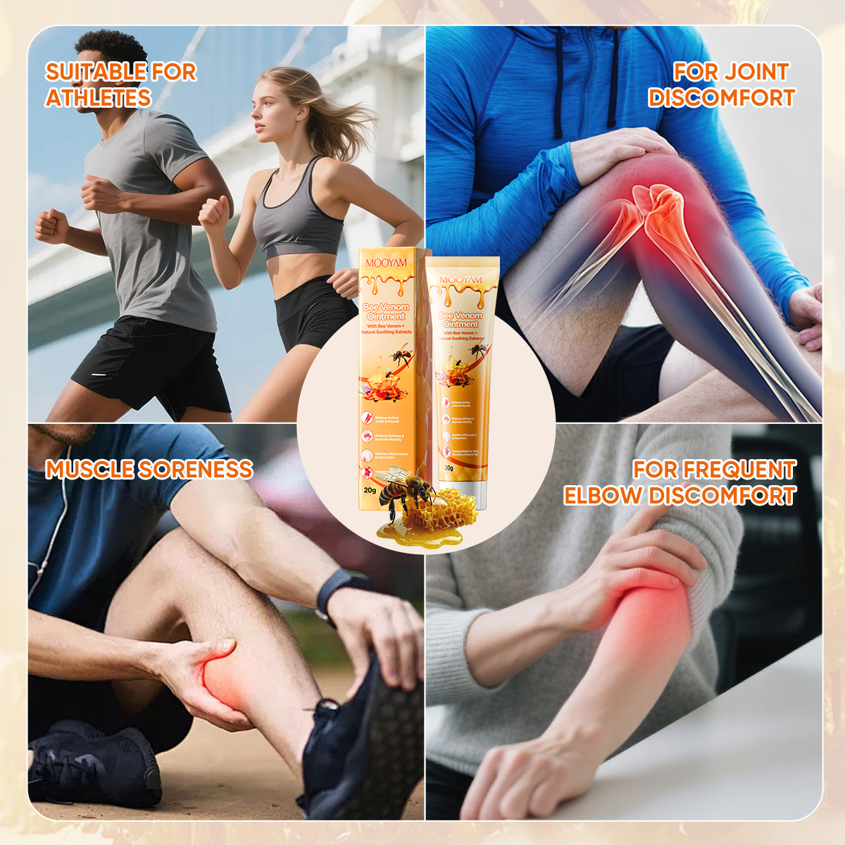 MOOYAM OEM Bee Venom Body Cream Ointment 20g Improve The Dull Dry Wrinkle The Skin The Whole Body Is Exquisite Bright Body Cream