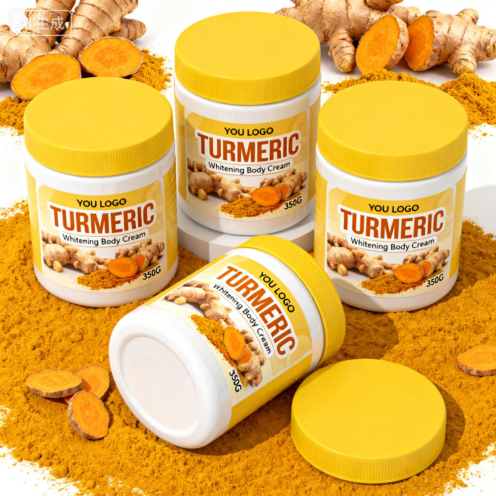 Turmeric Body Cream For Dark Spots Natural Brightening Moisturizer With Collagen Vitamin C Skin Care Lotion