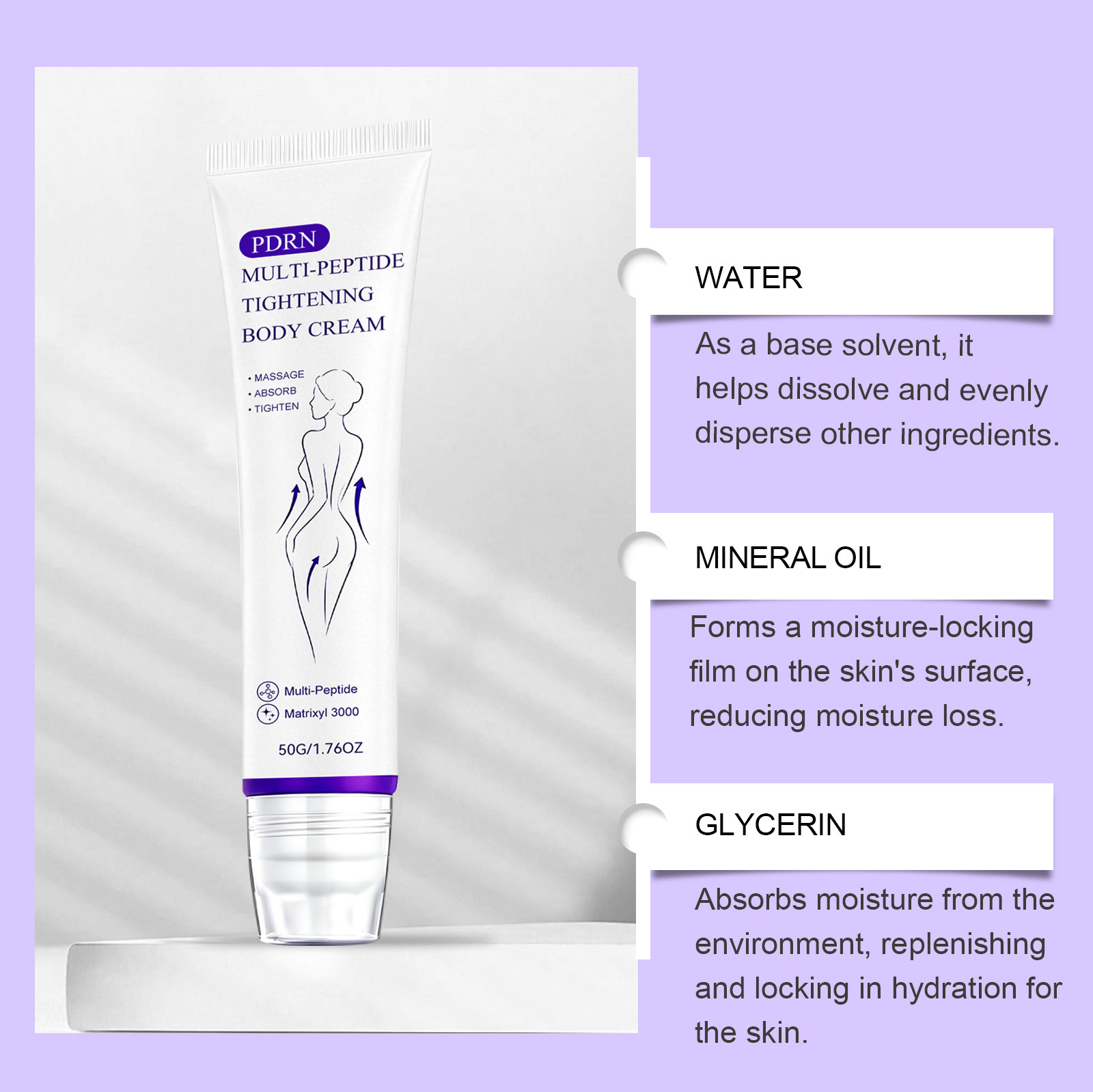 Multi Peptide Tightening Body Cream Lifting Firming Moisturizing Enhance Skin Elasticity Relieve Drynes Body Shaping Lotion