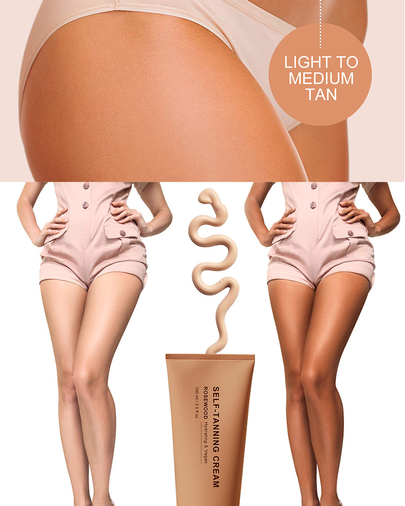 Before and After Organic Tanning Lotion Results
