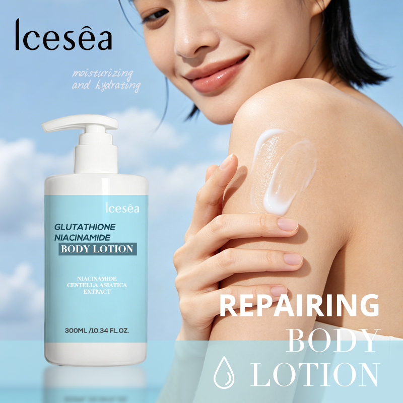 OEM Glutathione Niacinamide Body Lotion with Centella Asiatica Soothing Calming for Uneven Tone Sensitive Skin Private Label