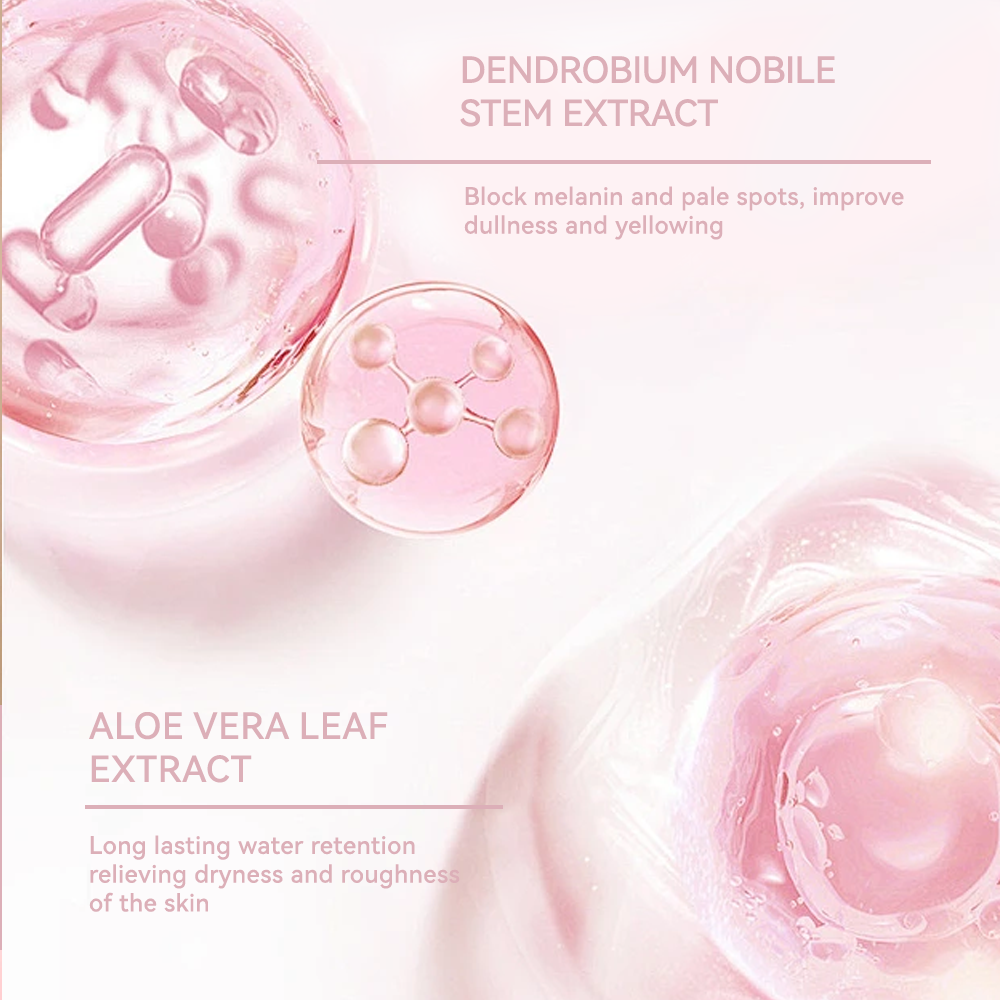 PUJIANA Dendrobium Nobile &amp; Aloe Vera Whitening Body Lotion, Deep Brightening &amp; Long-Lasting Moisturizing Cream for Dry Skin