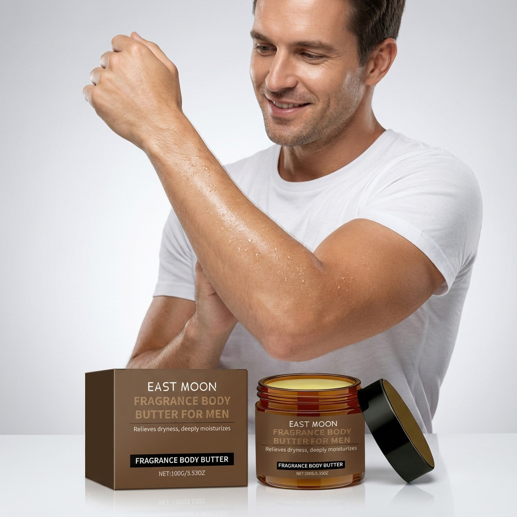 Men's Perfumed Body Lotion OEM Lightweight Moisturizing Smooth Refreshing Non-sticky Fragrance Body Butter for Men Daily Use