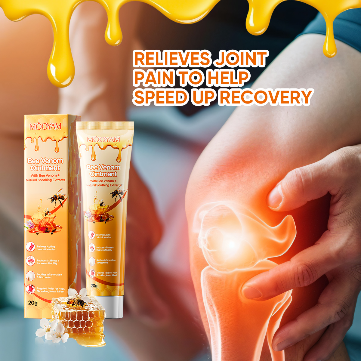 MOOYAM OEM Bee Venom Body Cream Ointment 20g Improve The Dull Dry Wrinkle The Skin The Whole Body Is Exquisite Bright Body Cream