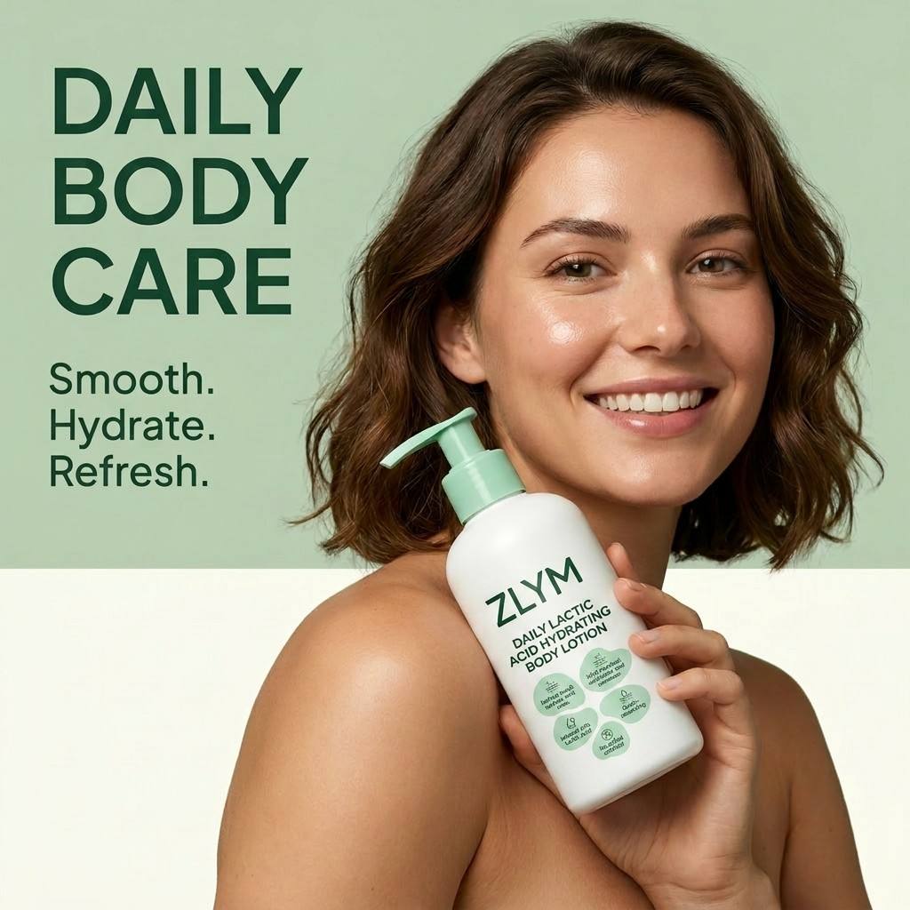 Sensitive Skin Body Lotion Lactic Acid AHA Gentle Exfoliating Fragrance Free Hydrating Smoothing Daily Moisturizer