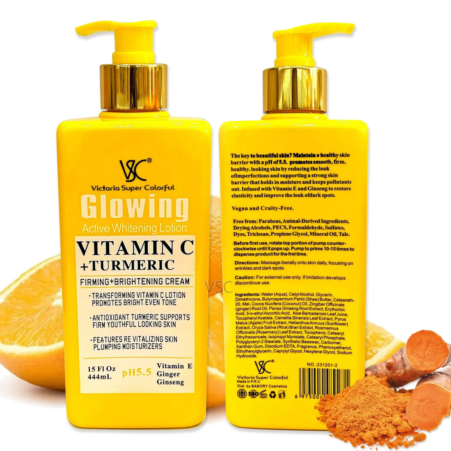 Professional Skincare Vitamin C Skin Brightening Cream Whitening Effective Body Lotion