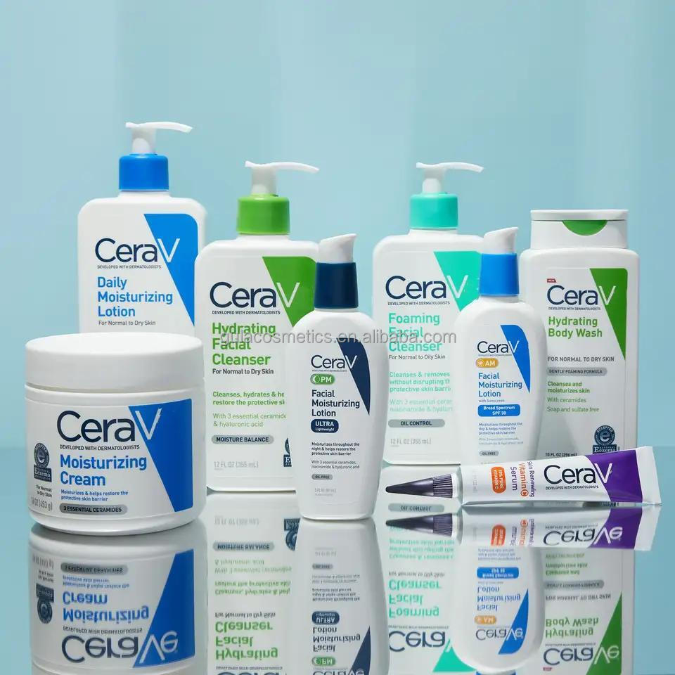 Wholesale Cervs Face and Body Cleanser Cream AM PM 89ml Lotion 30ml Retinol Renewing Serum OEM Quick Stock