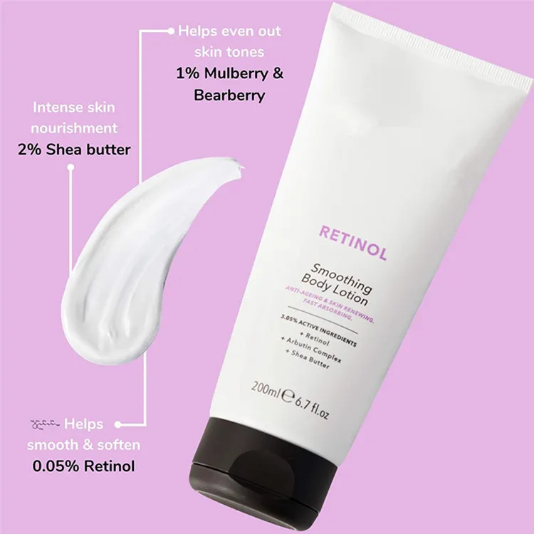 Professional Custom Anti-Aging Anti-Wrinkle Natural Skin Retinol Smoothing Body Lotion