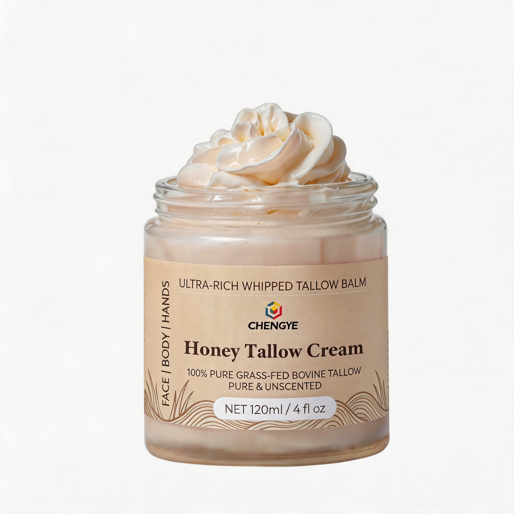 Non Greasy Fast Absorbing Whipped Beef Tallow Lotion for Sensitive Skin - Lightweight Barrier Repair Moisturizer for Face/Body