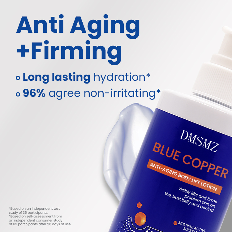Delivers Deep Hydration and Improves Skin Elasticity Hyaluronic Acid Blue Copper Peptide Anti-Aging Body Lotion
