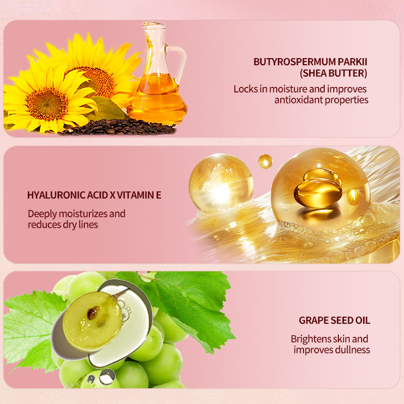 Organic Shea Butter Whitening Body Lotion for Black Skin Vegan Rose Fragrance 3-Piece OEM/ODM Set