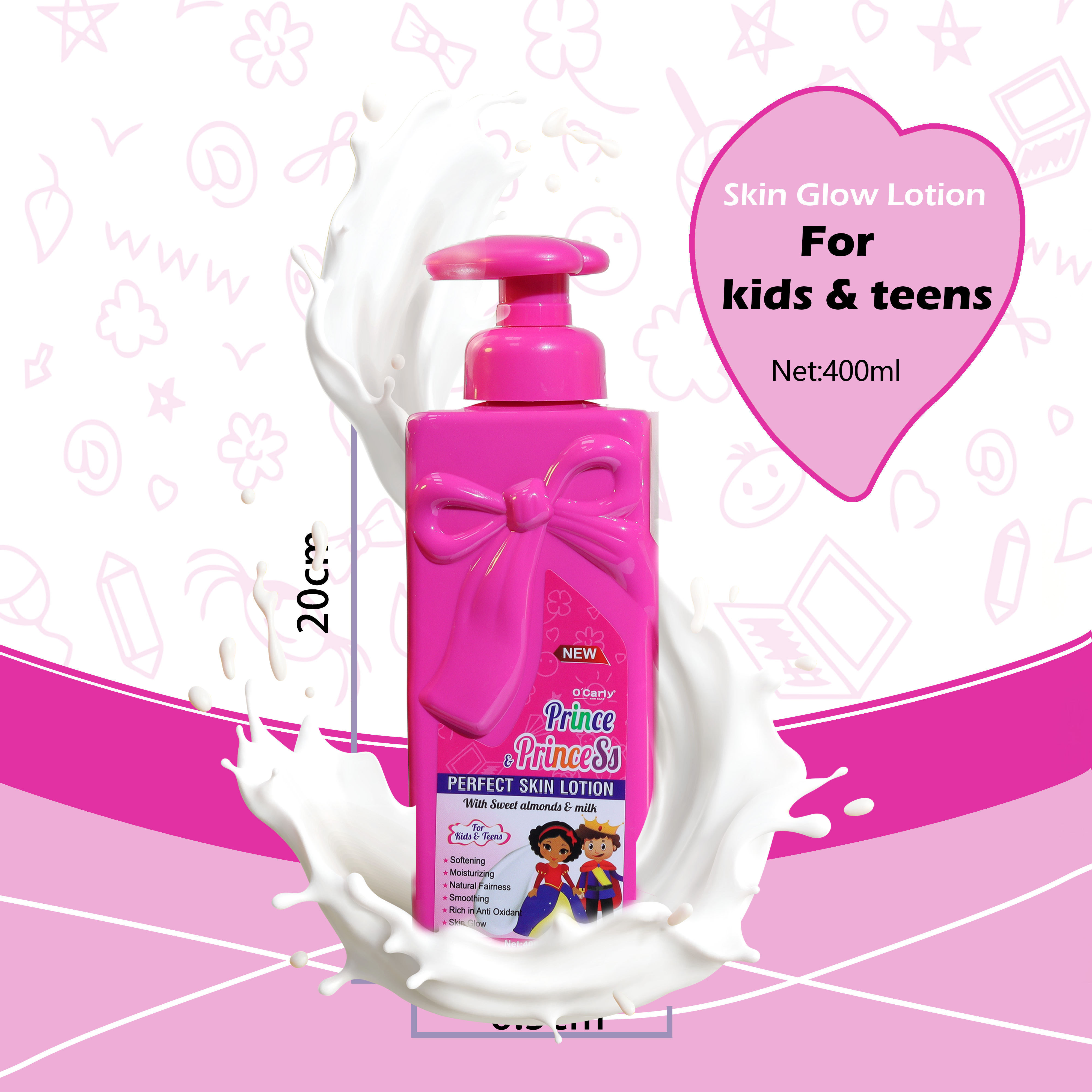 OEM Baby Body Lotion 400ml Gently Nourishing 24-hour Moisturizing &amp; Whitening Rich in Organic Shea Butter Arbutin &amp; Chamomile