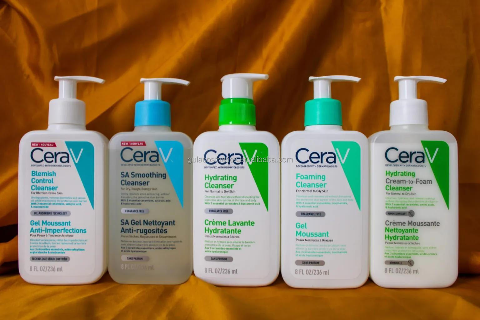 Wholesale Cervs Face and Body Cleanser Cream AM PM 89ml Lotion 30ml Retinol Renewing Serum OEM Quick Stock